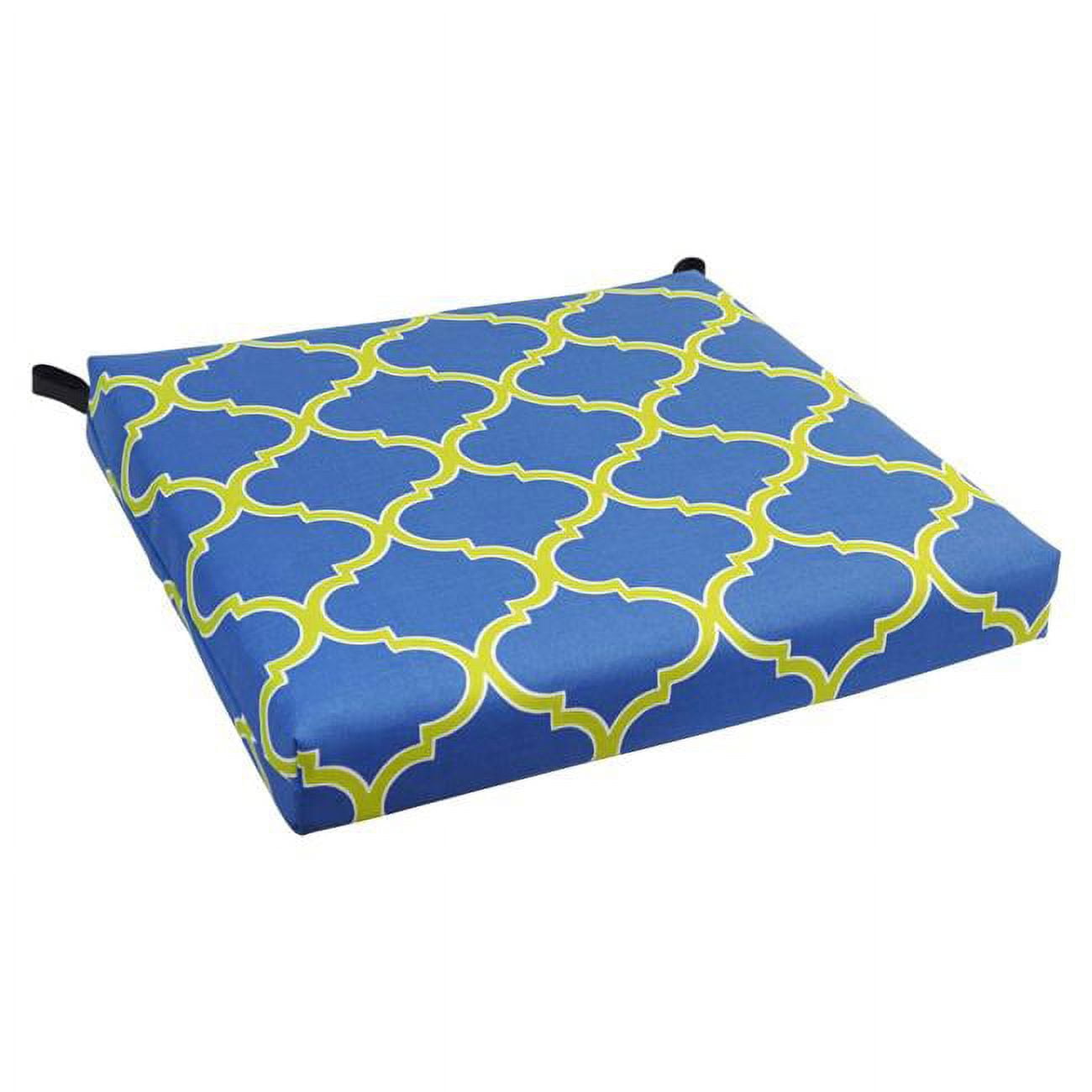 KD Gabinetes 20 x 19 in. Patterned Outdoor Chair Cushion&#44; Irondaze Cobalt