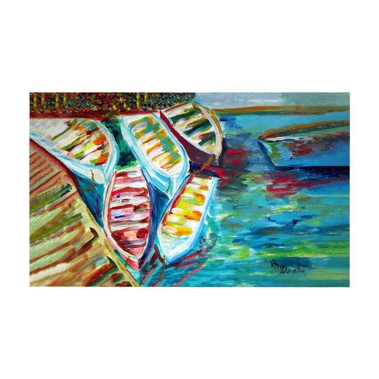 JensenDistributionServices 30 x 50 in. Six Rowboats Door Mat