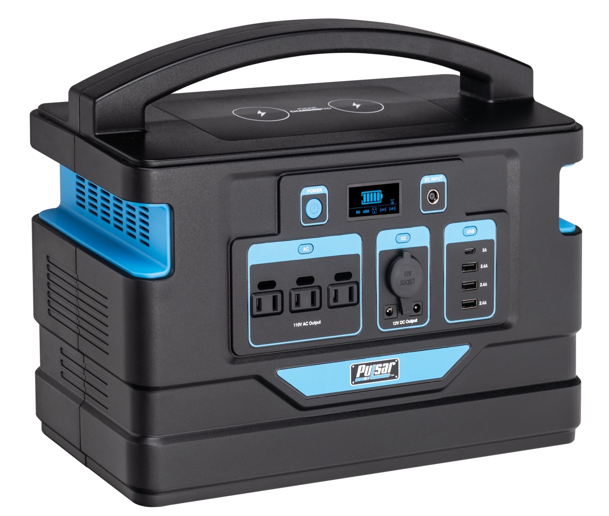 tool 1000 Watt Lithium-Ion Portable Power Station with LCD Display & Wireless Charging Pads