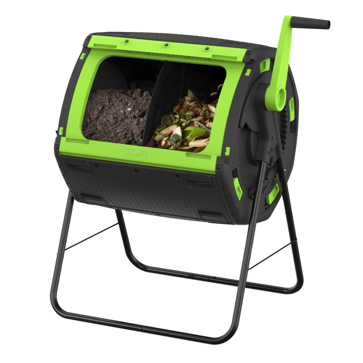 Invernadero RSI- 48 Gallon Geared Two Compartment Compost Tumbler