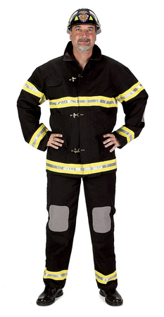 PerfectPretend Adult Firefighter Suit - Black - Size Adult Small