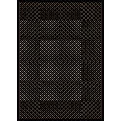 Auric 782-1614-BLACK Como Rectangular Black Traditional Italy Area Rug- 2 ft. 2 in. W x 7 ft. 7 in. H