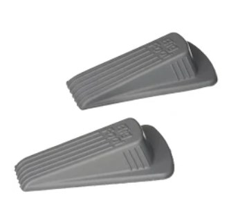 PatioPlus Gray Big Foot Doorstop No Slip Rubber Wedge&#44; 1.25 x 2.25 x 4.75 in. - 2 Per Pack