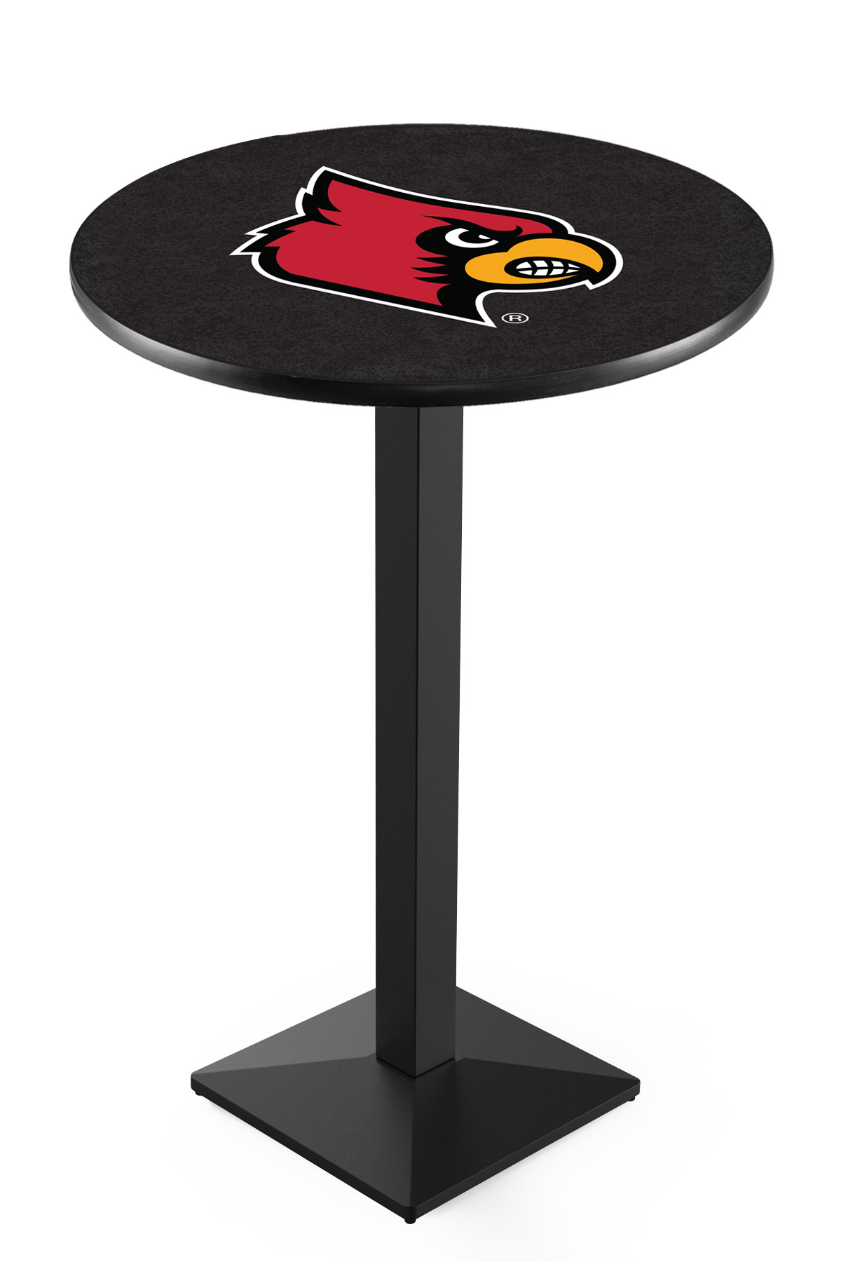 John Hancock L217 University of Louisville 36in. Tall - 36in. Top Pub Table with Black Wrinkle Finish