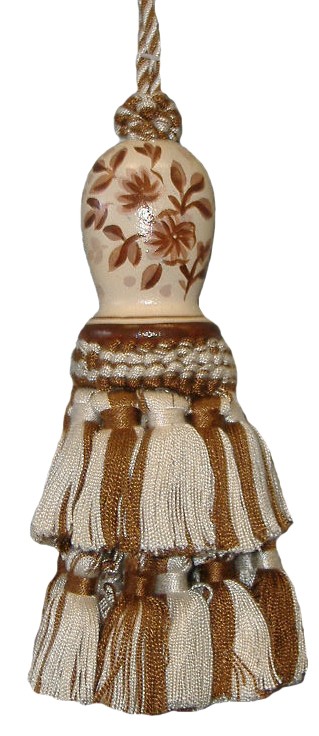 H2H Inch Toile-brown - Hand Painted Tassel