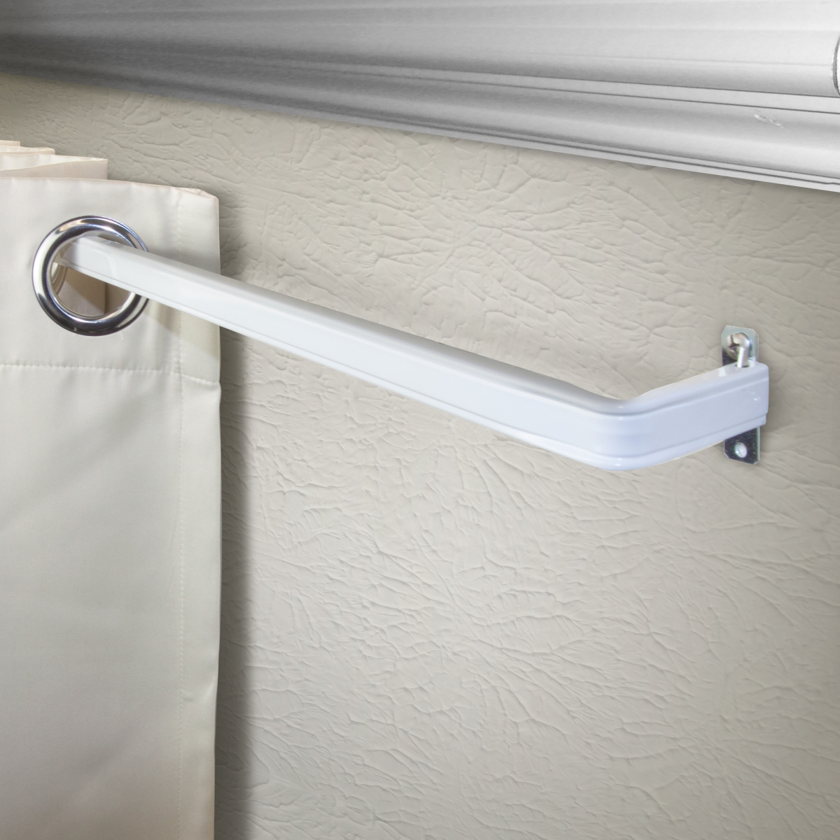 KD Encimera 2 in. Clearance Single Lockseam Curtain Rod&#44; Extends Upto 18 to 28 in.