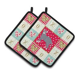 CoolCookware 7.5 x 7.5 in. Don Sphynx No.2 Cat Love Pair of Pot Holders