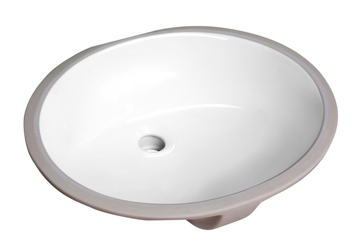 KD Oficina Lanmia Series Ceramic Undermount Sink Basin in White - 19.5 in.