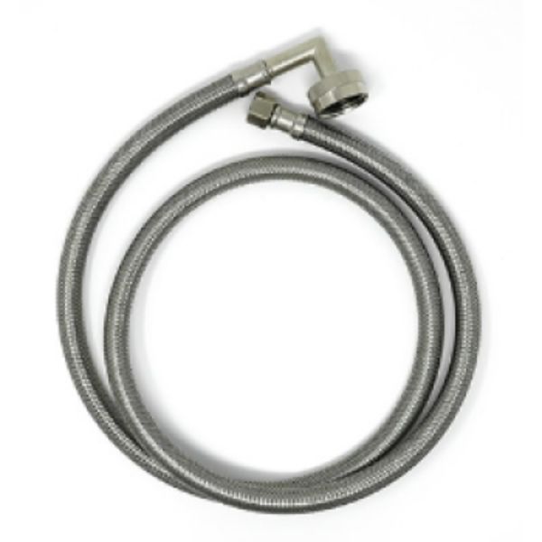 Entrada 0.375 x 0.75 x 48 in. Stainless Steel Braided Dishwasher Connectors Comp x 90 FHT&#44; Silver