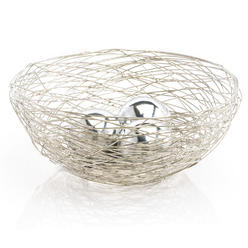 PalaceDesigns 12 x 12 x 5.5 in. Silver Guita Wire Bowl