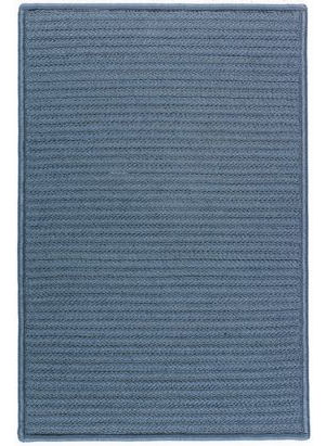 Wall-To-Wall Solid Lake Blue Rug - 2 ft. x 11 ft.
