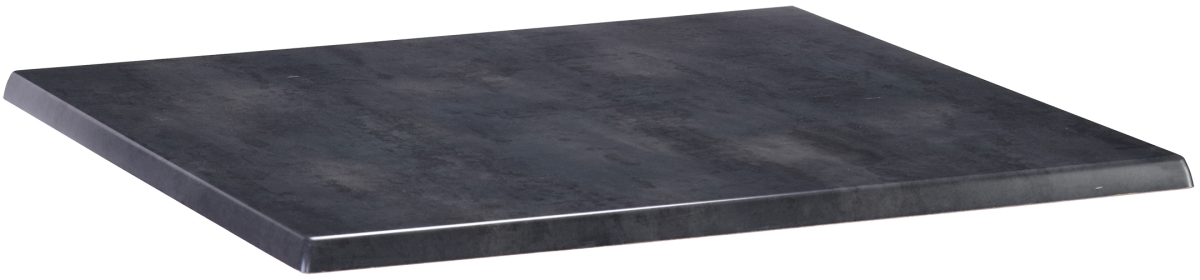 BetterBrand 30 x 30 in. Steel&#44; Indoor & Outdoor Enduro Top Table Top - Black Steel
