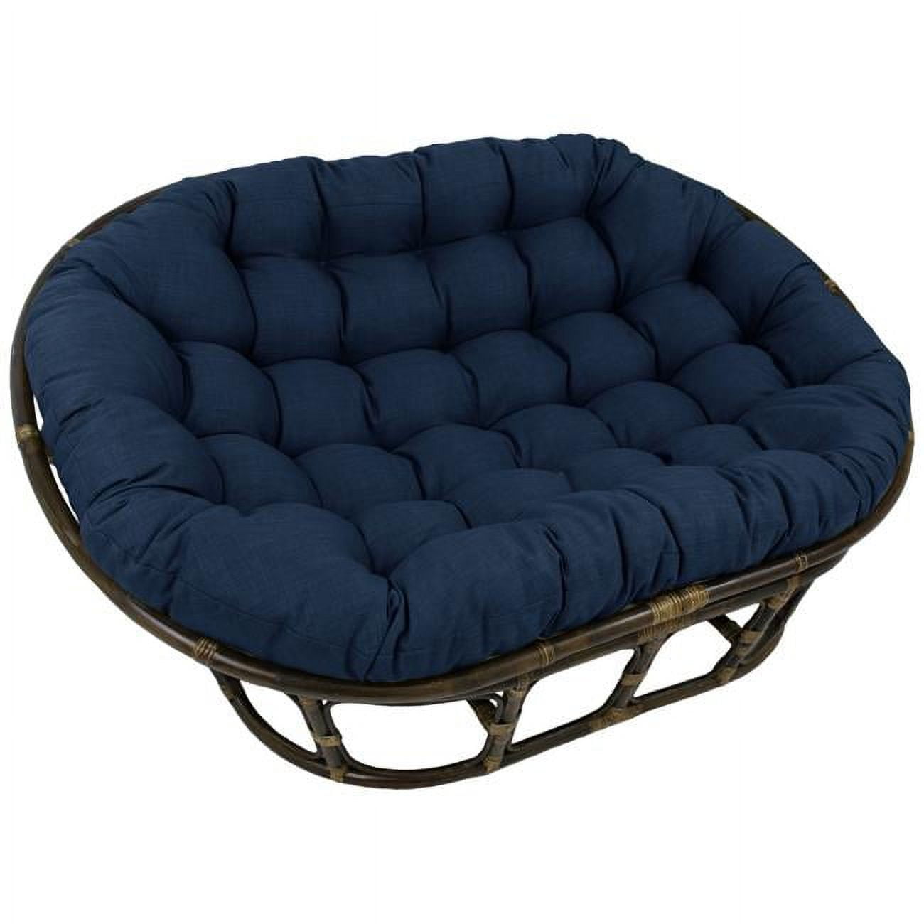 KD Gabinetes 78 x 58 in. Solid Spun Polyester Double Papasan Cushion&#44; Azul