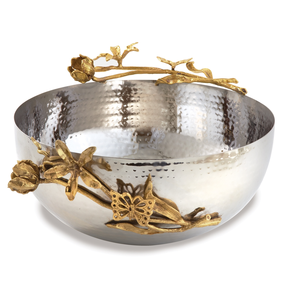 ProCooker 11.5 x 5.25 in. Butterfly Centerpiece Serving Bowl&#44; Silver & Gold