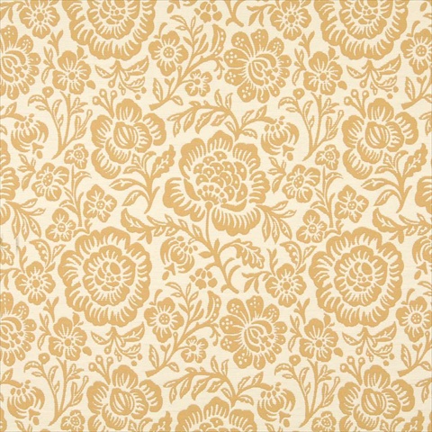 Fine-line 54 in. Wide Gold And Beige Floral Matelasse Reversible Upholstery Fabric
