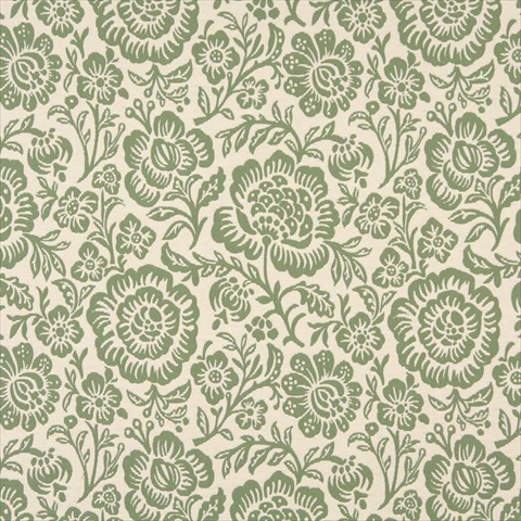 Fine-line 54 in. Wide Green And Beige Floral Matelasse Reversible Upholstery Fabric