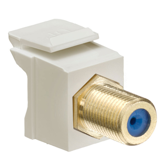 PinPoint Feedthrough QuickPort F-Connector&#44; Gold Plated&#44; Ivory Housing