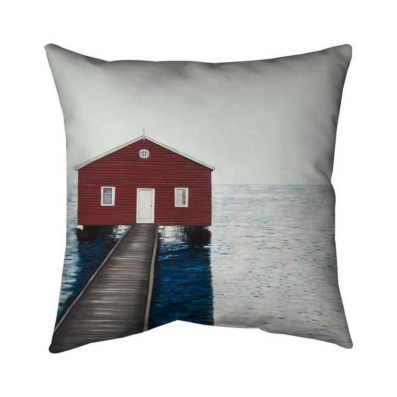 Fondo 18 x 18 in. Boathouse-Double Sided Print Indoor Pillow Cover