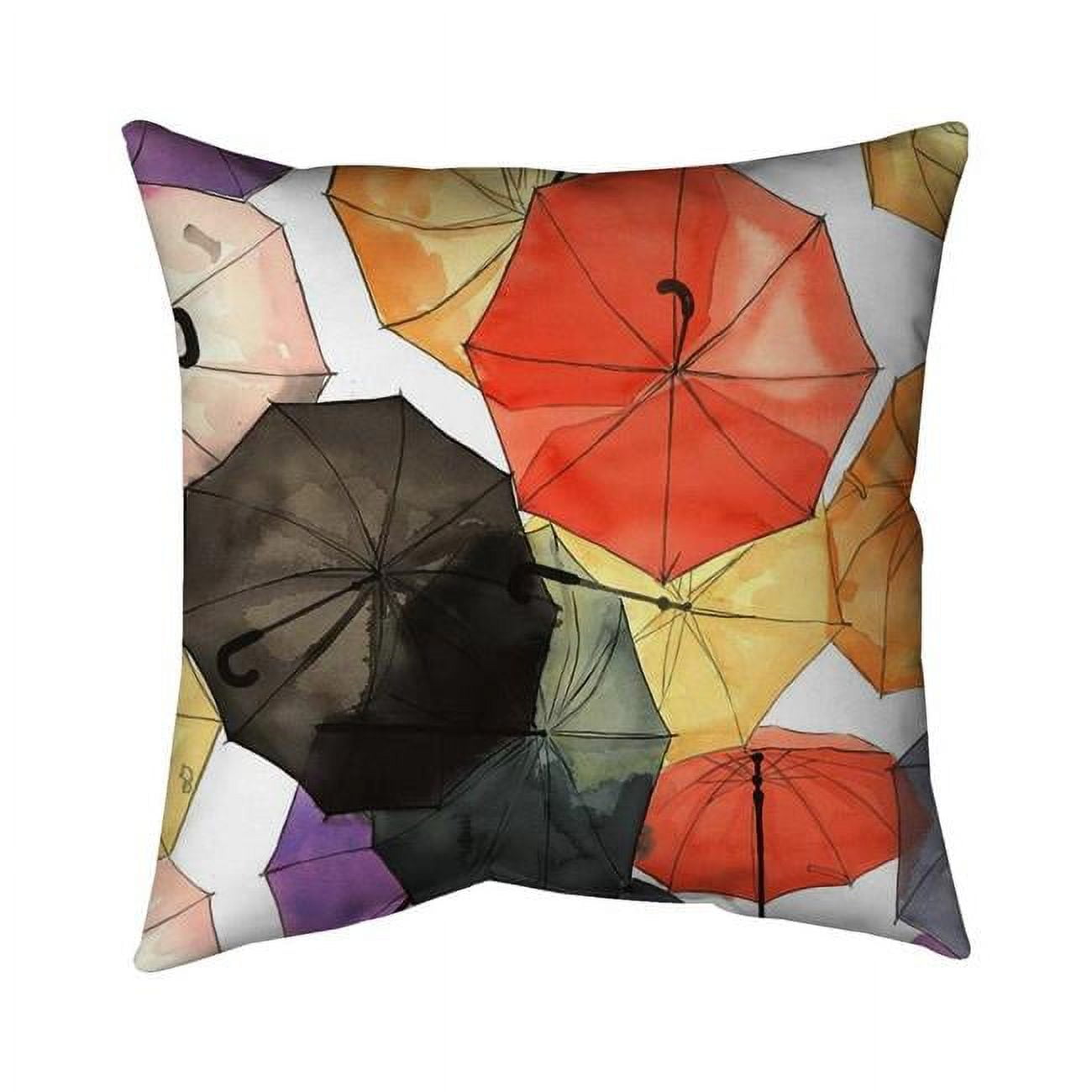 Fondo 18 x 18 in. Suspended Umbrellas-Double Sided Print Indoor Pillow