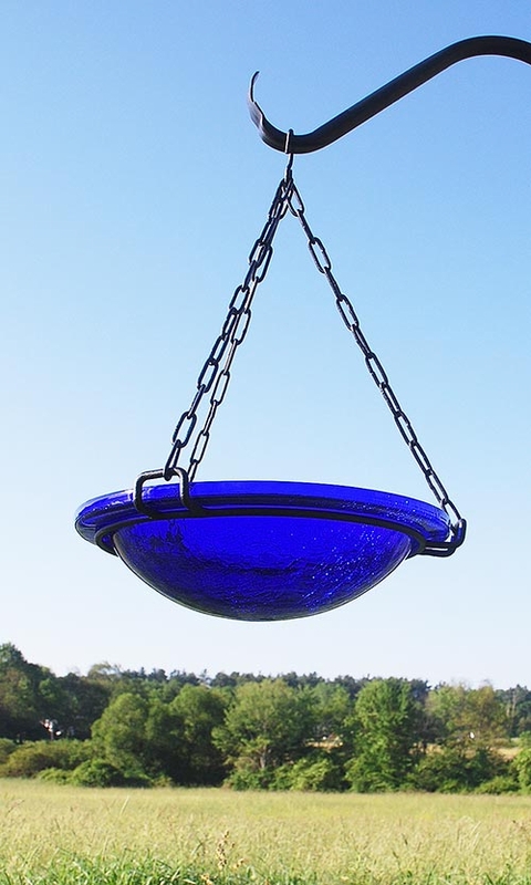 MansBestFriend Cobalt Blue Hanging Birdbath