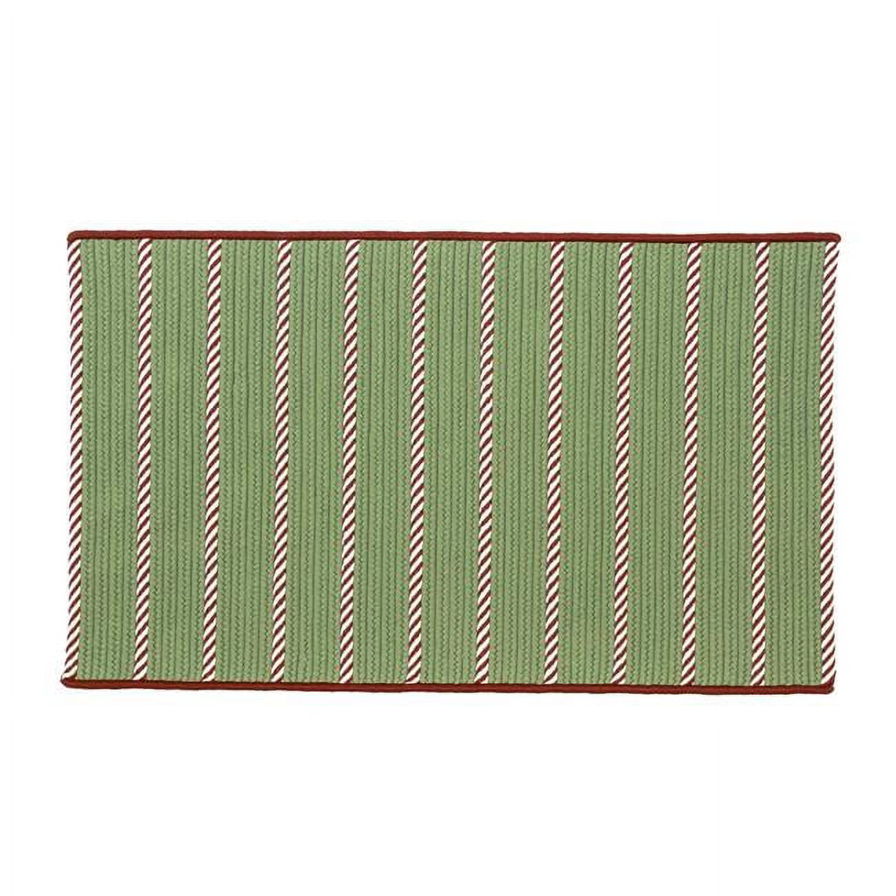 Designs-Done-Right 34 x 58 in. Naughty Elf Stripe Christmas Rectangle Rug - Green
