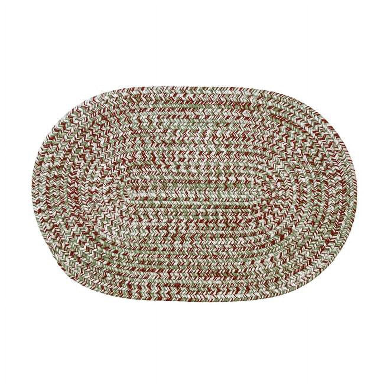 Designs-Done-Right 34 x 58 in. Christmas Braided Tweed Oval Rug - Xmas & Multi Color