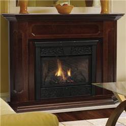 Terreno 300 Size Barrington Wood Cabinet Fireplace&#44; Dark Walnut
