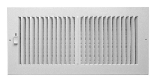 Tool Time Corporation CA102M14X06 2-Way Wall &amp; Ceiling Register  14 x 6 in.  White