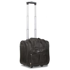 Qualitry Luggage Lightweight Wheeled Underseater Carry-On Luggage - Black