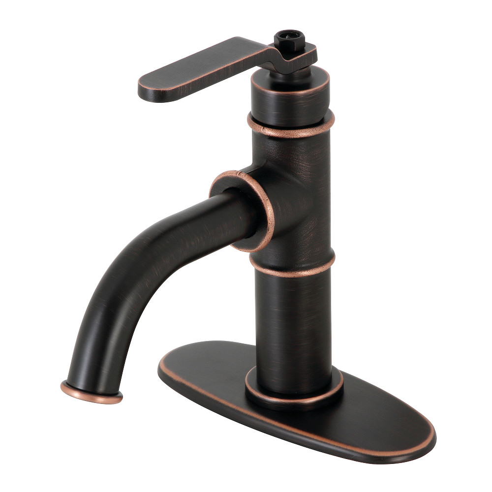 FurnOrama Whitaker Single-Handle Bathroom Faucet with Push Pop-Up&#44; Naples Bronze