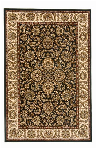 Auric 1305-1124-BLACK Noble Rectangular Black Traditional Italy Area Rug 7 ft. 9 in. W x 9 ft. 6 in. H