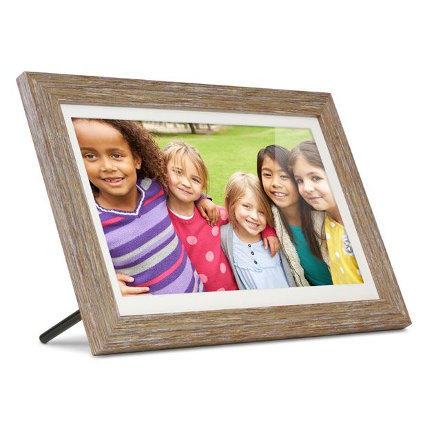 SkilledPower 13.3 in. 16GB WiFi Touchscreen Distressed Wood Digital Photo Frame