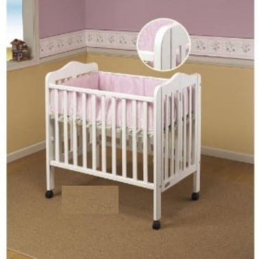 YTZ Baby Tina Three Level Portable Crib- White