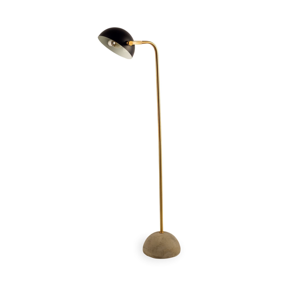 Estallar 55.12 x 10 x 18.9 in. Antiqued Gold Black & Concrete Floor Lamp