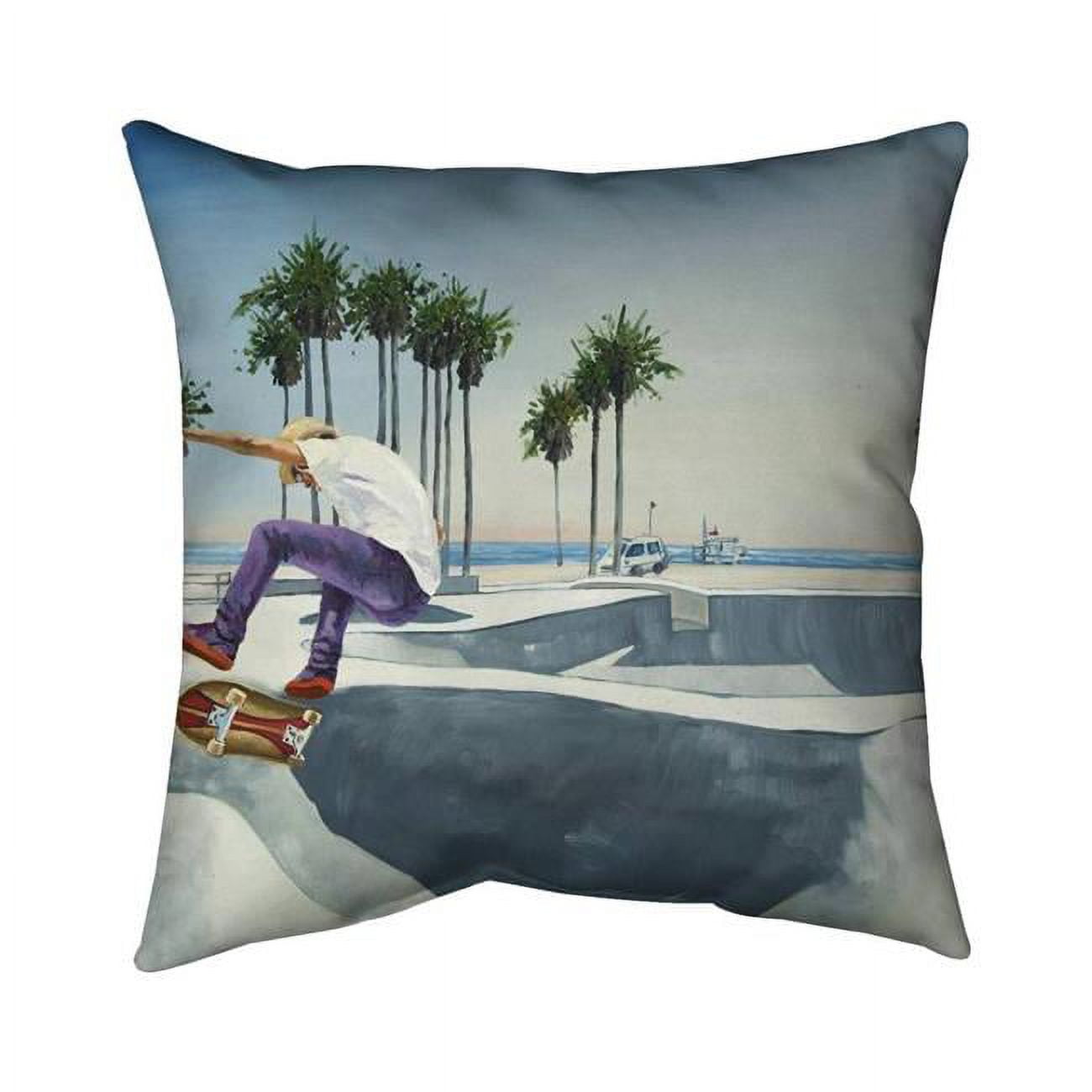 Fondo 18 x 18 in. Skate Park California-Double Sided Print Indoor Pillow