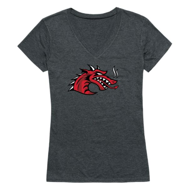 FinalFan State University of New York at Geneseo Cortland Red Dragons Women Cinder T-Shirt&#44; Heather Charcoal - 2XL
