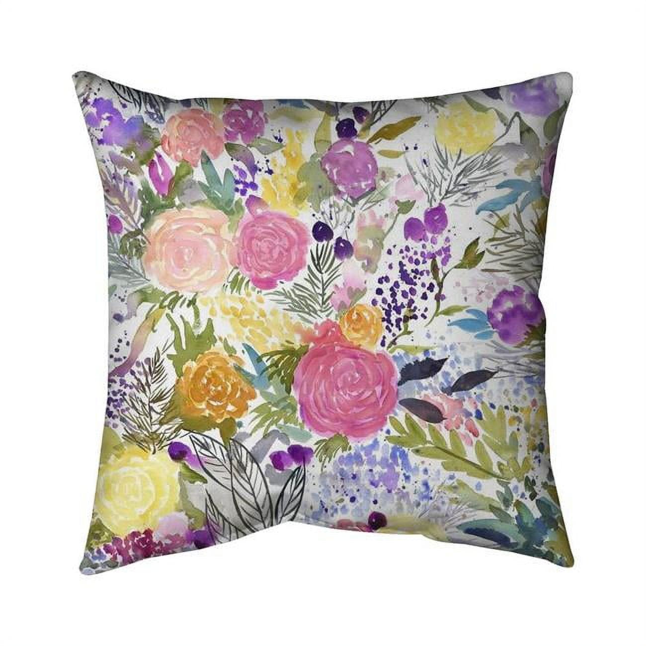 Fondo 20 x 20 in. Bundle of Flowers-Double Sided Print Outdoor Pillow Cover