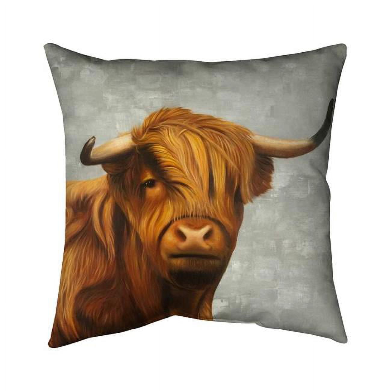 Fondo 20 x 20 in. Highland Cattle-Double Sided Print Indoor Pillow Cover