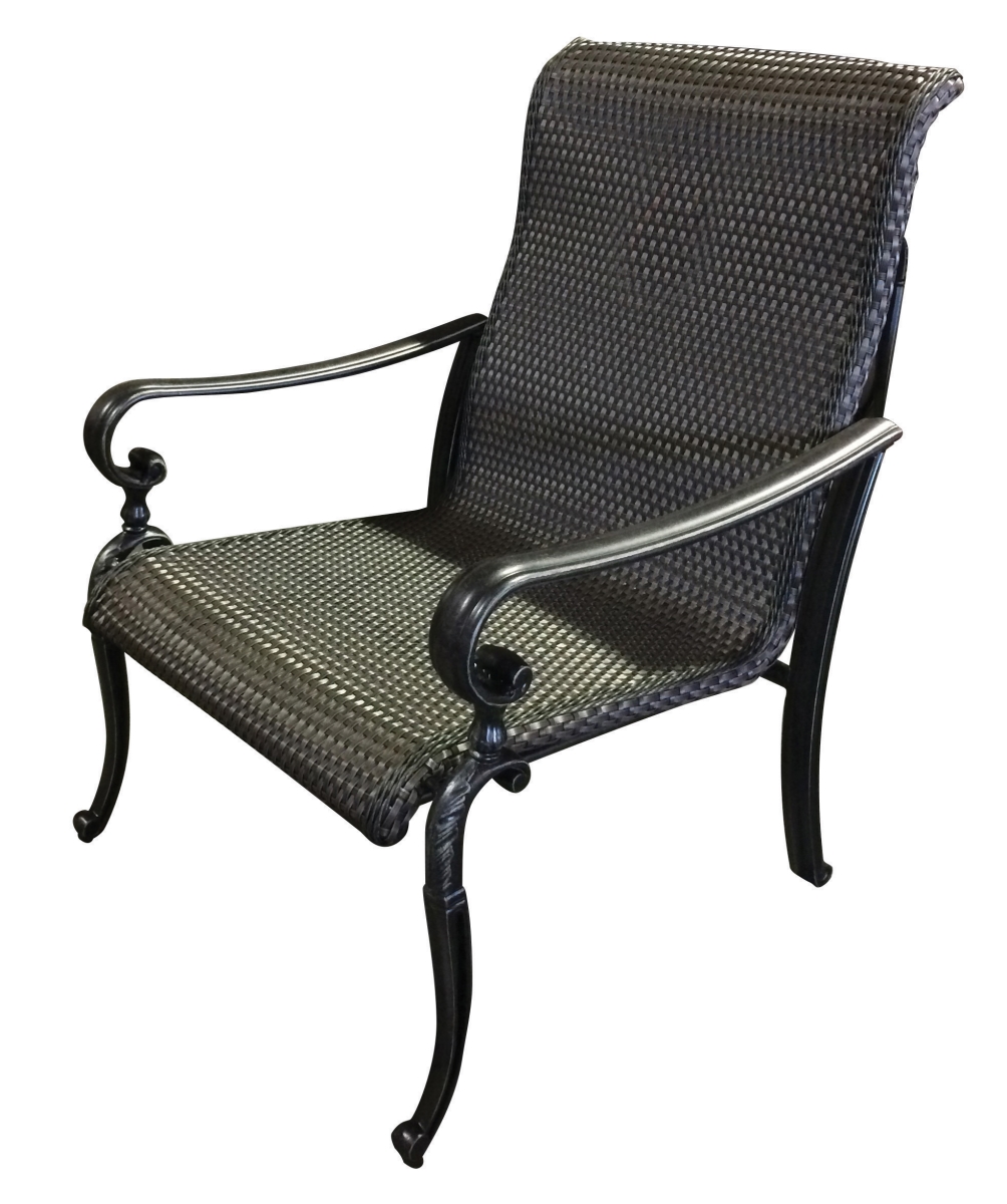 GrillGear Wyndermere Woven Outdoor Club Chair&#44; Brown - 39.25 x 34 x 28.25 in.