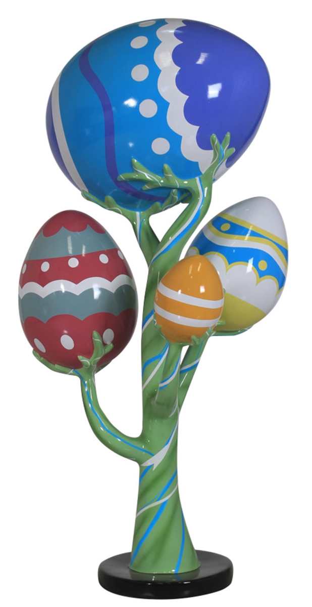 FunFlags 5 ft. Tree Figurine with Easter Eggs