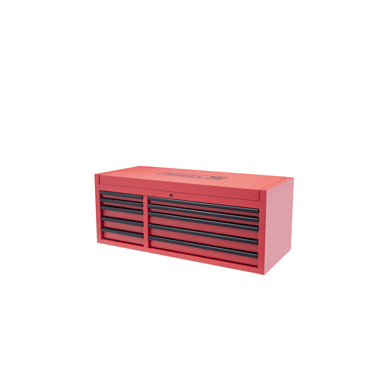 KEEN 55 in. 500 lbs Premium 10 Drawer Double Bay Tool Box&#44; Matte Red