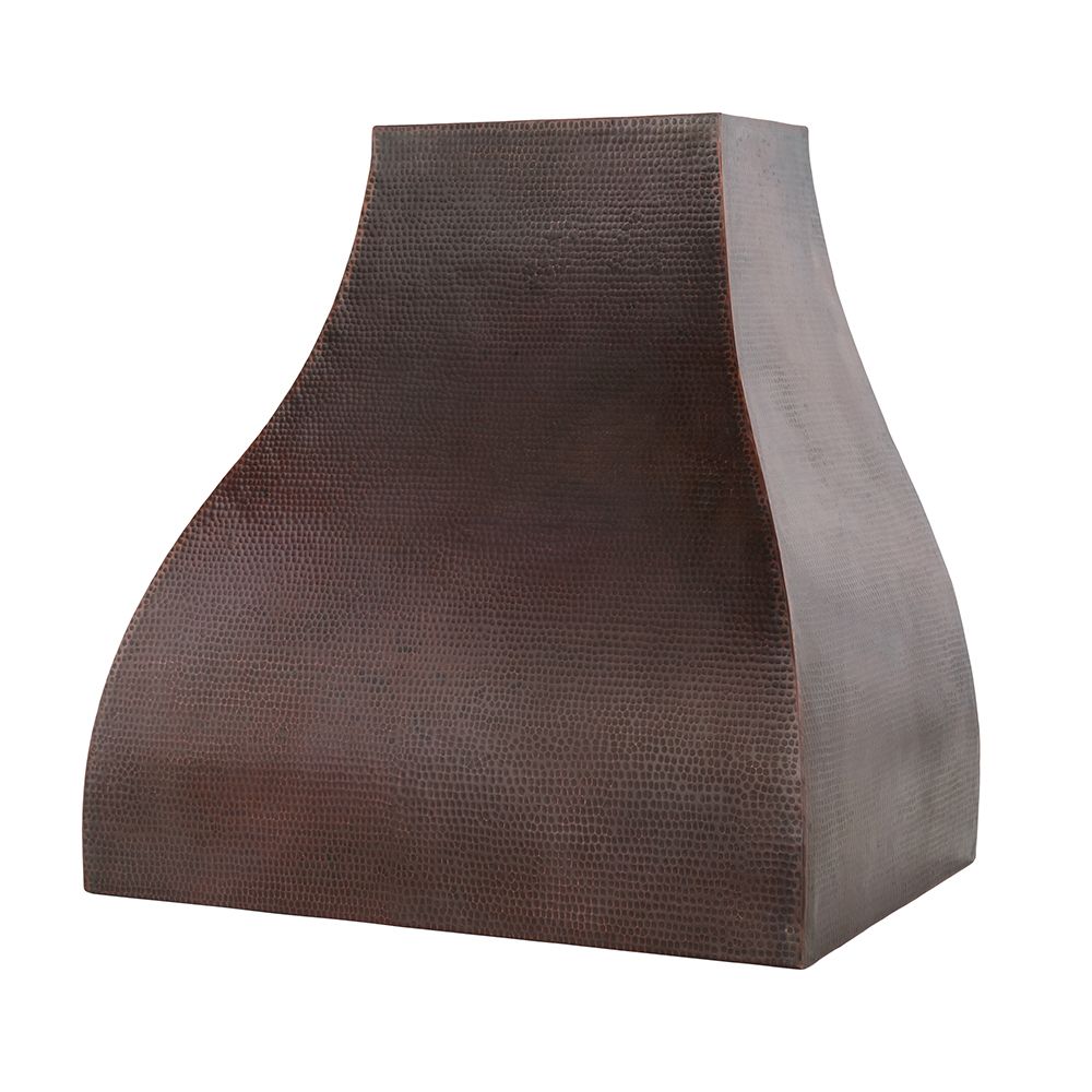 Make-to-Go 36 in. 735 CFM Hammered Copper Wall Mounted Campana Range Hood with Slim Baffle Filters&#44; Oil Rubbed Bronze