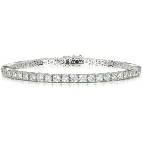 Glitter Sparkling 7.50 CT Round Brilliant Prong Set Diamond Tennis Bracelet
