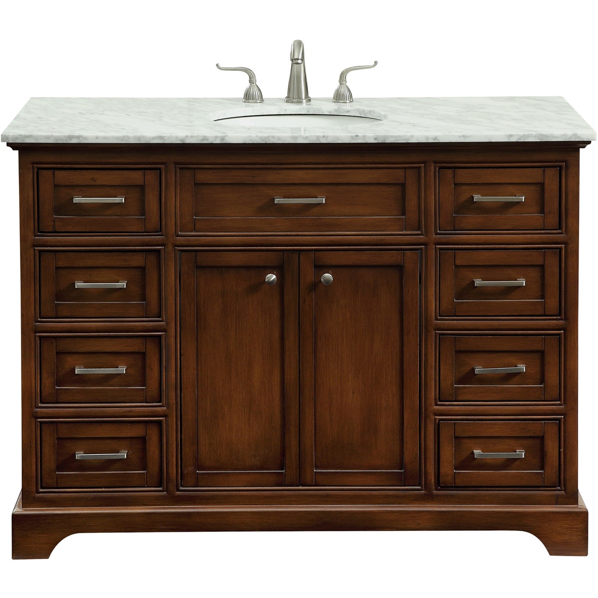 Convenience Concepts 48 in. Single Bathroom Vanity Set, Teak