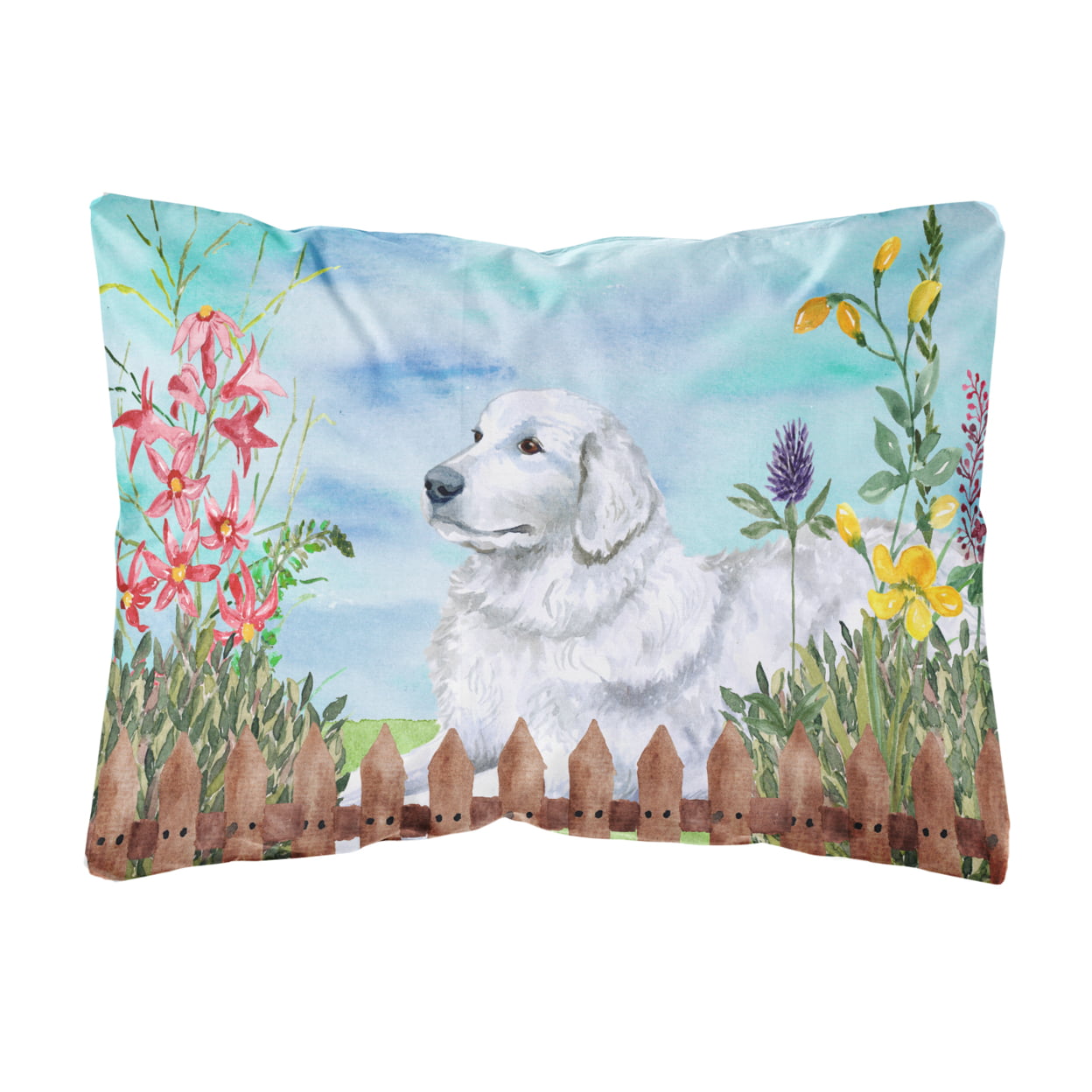 JensenDistributionServices Maremma Sheepdog Spring Canvas Fabric Decorative Pillow