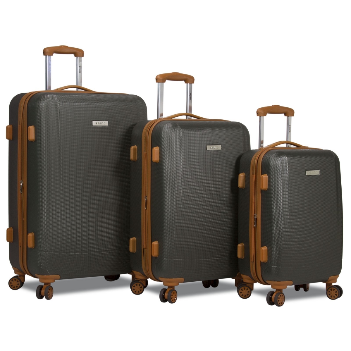 Qualitry Luggage Legion Hardside Spinner TSA Combination Lock Luggage Set&#44; Charcoal - 3 Piece
