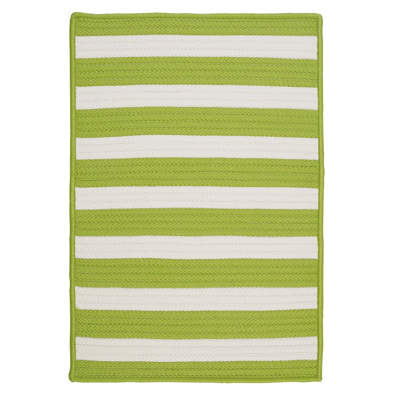 Designs-Done-Right 7 ft. Stripe It Square Rug&#44; Bright Lime