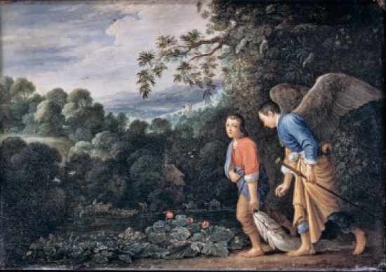 BrainBoosters Tobias & the Angel 17th C Oil on Silver Copper Adam Elsheimer 1578-1610 German National Gallery London Poster Print - 18 x 24 in