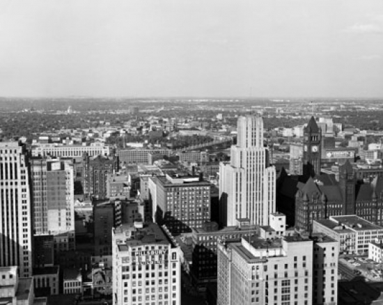 BrainBoosters High Angle View of a City Minneapolis Minnesota USA Poster Print - 18 x 24 in.