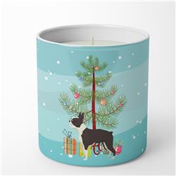 JensenDistributionServices 3.75 x 3.25 in. Unisex Boston Terrier Christmas Tree 10 oz Decorative Soy Candle